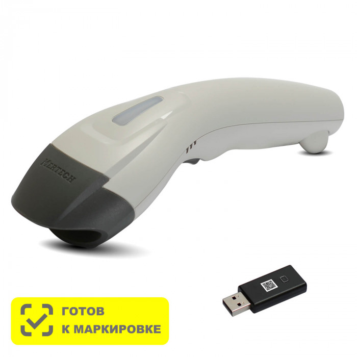 Беспроводной сканер штрих-кода MERTECH CL-610 BLE Dongle P2D USB White в Астрахани