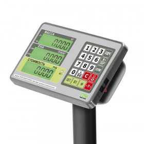 Торговые напольные весы M-ER 335 ACPU-60.10 "TURTLE" с расчетом стоимости товара LCD